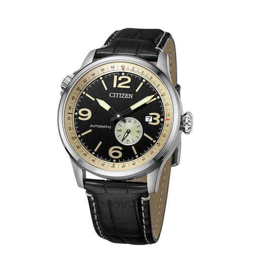 西铁城日本官方正品新FF系列飞行军旅风皮带机械男表NJ0140-17E 商品图1