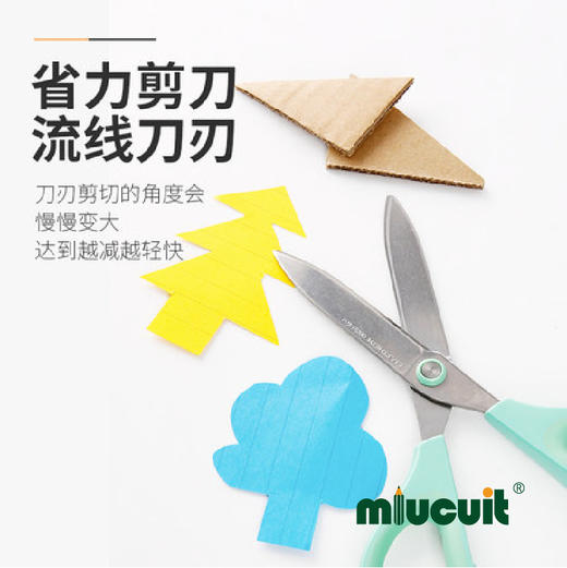 日本kokuyo国誉XASA剪刀强力不粘胶学生用创意色彩省力剪纸手工美工刀办公室用多功能清新剪子 商品图2