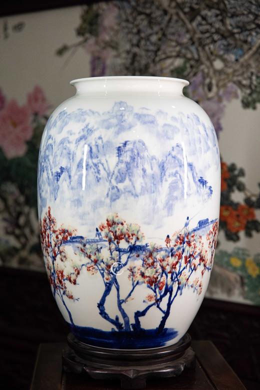 青花釉里红杏花村雨江南 商品图1