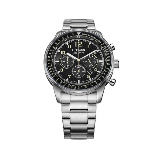 西铁城日本官方正品新FF系列飞行军旅风皮带钢带光动能男表CA4500-83E 商品图1