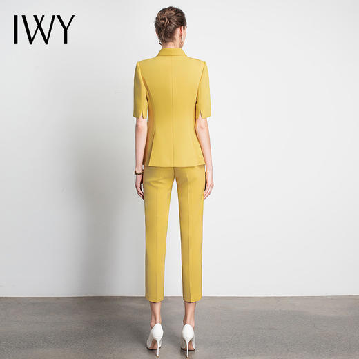 IWY/直播福利款 女士西装西裤半裙黄色套装职业装气质休闲名媛C10346+P10226 商品图3