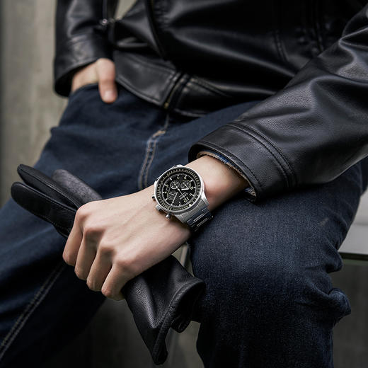 西铁城日本官方正品新FF系列飞行军旅风皮带钢带光动能男表CA4500-83E 商品图7