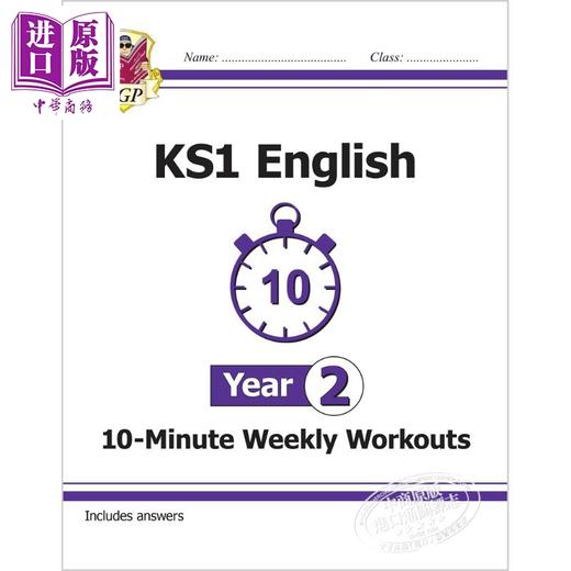 CGP KS1 Maths and English 10-Minute Weekly Workouts 小学二年级数学英语十分钟小测周周练 趣味练习 思维培养 6-7岁 商品图2