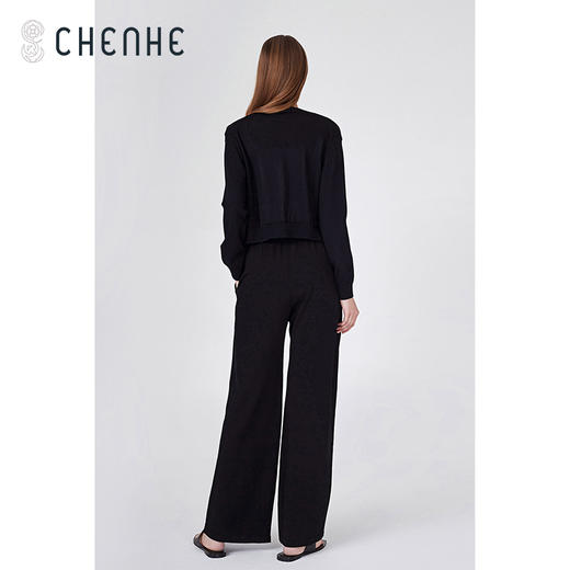 S1M1【1折】 臣禾高腰黑色显瘦休闲裤S211060722【奥莱】 商品图6