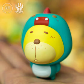 现货 Unbox 无奈熊 原色恐龙版 搪胶 限定 潮玩 摆件