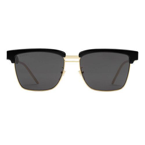 GUCCI/古驰 2021年新款 男士黑色方形醋酸纤维太阳镜 596071J07701011 商品图1