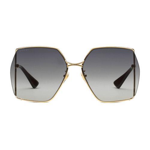 GUCCI/古驰 2021年新款 女士灰色椭圆形金属太阳镜 642994I33308012 商品图1