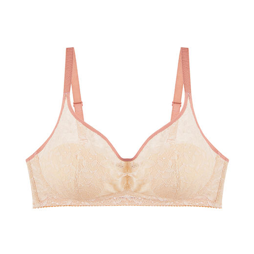 奶糖派大胸显小内衣超薄无钢圈抹胸式单层显瘦女大胸大码文胸至真 商品图1