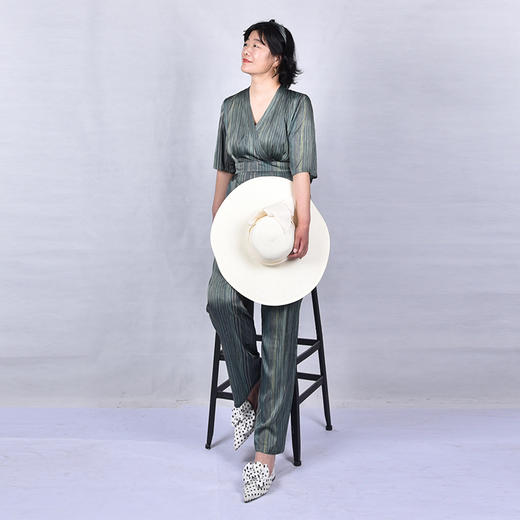 圣三利女装新春夏季气质条纹连体裤SL2016157 商品图3