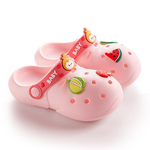启物圆润可爱儿童洞洞鞋拖鞋夏季卡通包头儿童女童男童可爱 商品图4