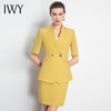 IWY/新品女士西装西裤半裙黄色套装职业装气质休闲名媛C10346+P3P1S10226 商品缩略图5