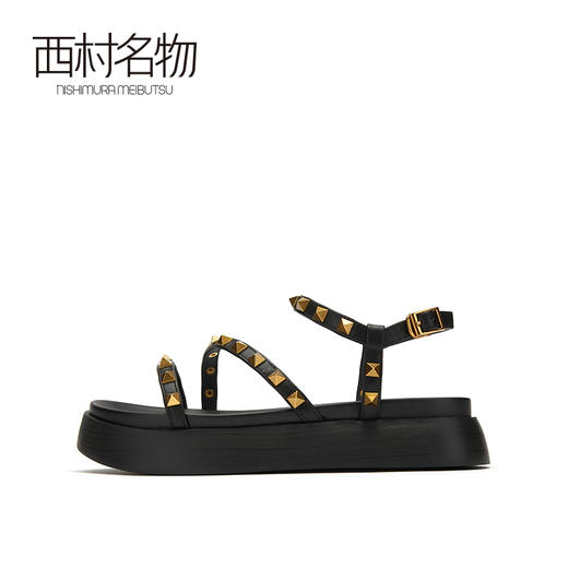 西村名物2021夏季新款仙女风柳丁时装凉鞋女罗马鞋百搭气质T21BG23351 商品图1