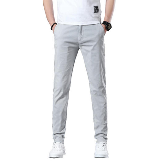 【服饰鞋包】JEANS夏季超薄款男士休闲宽松韩版潮流直筒冰丝运动长裤 商品图1