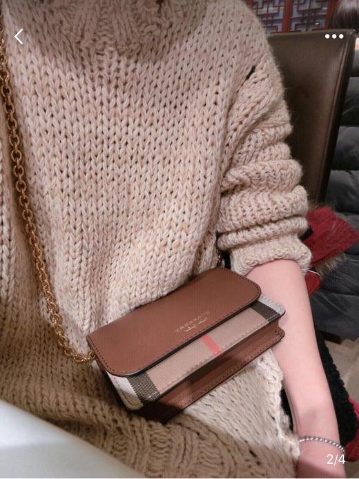 价值7200+ 纯正原单！可遇不可求！bbr手拿斜挎两用链条包 经典英伦格纹配意大利进口头层小牛皮 可单肩/斜挎/手拿 休闲通勤 预售 商品图2