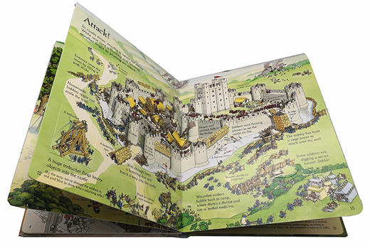 看里面系列 城堡揭秘 英文原版 Usborne See Inside Castles 纸板翻翻书 尤斯伯恩 儿童科普认知绘本 英文版进口原版英语书籍 商品图2