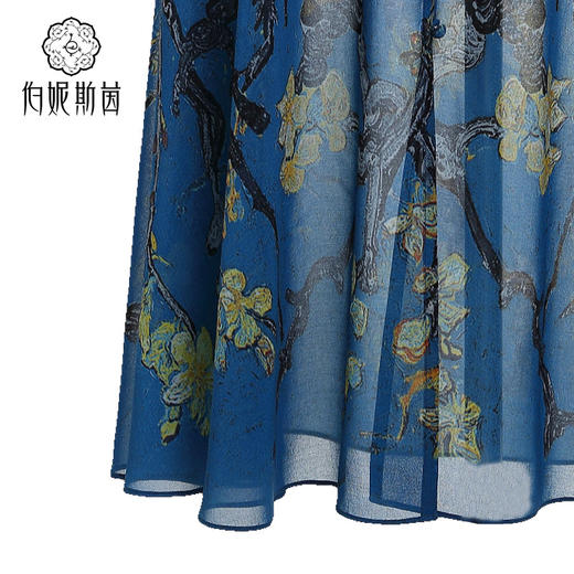 【伯妮斯茵】162S021--蓝色连衣裙--花季的巴旦杏--《生命之美-梵高的花园》 商品图4