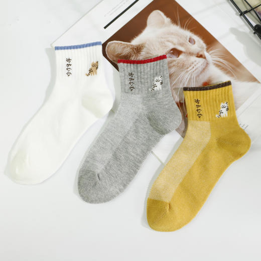 【19元6双】【7-10岁】儿童夏季网面棉袜精梳棉大童短筒袜子中筒袜【2双装 2113207】 商品图0