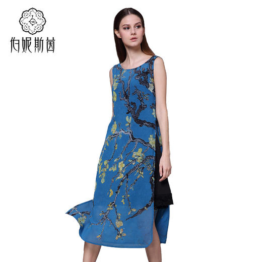 -【伯妮斯茵】162S002--蓝色连衣裙--花季的巴旦杏--《生命之美-梵高的花园》 商品图1