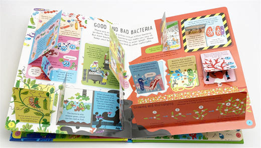 看里面系列 揭秘细jun 英文原版 Usborne See Inside Germs 儿童英语启蒙纸板翻翻书 科普绘本 尤斯伯恩 英文版进口原版书籍 商品图2