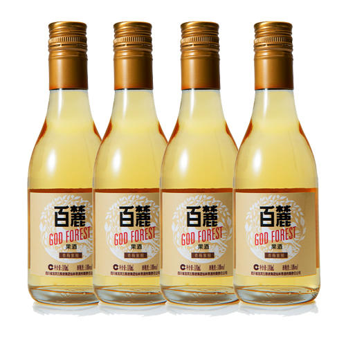 百麓果酒.青梅蜜酿 10度 180mL*4瓶组合 商品图0