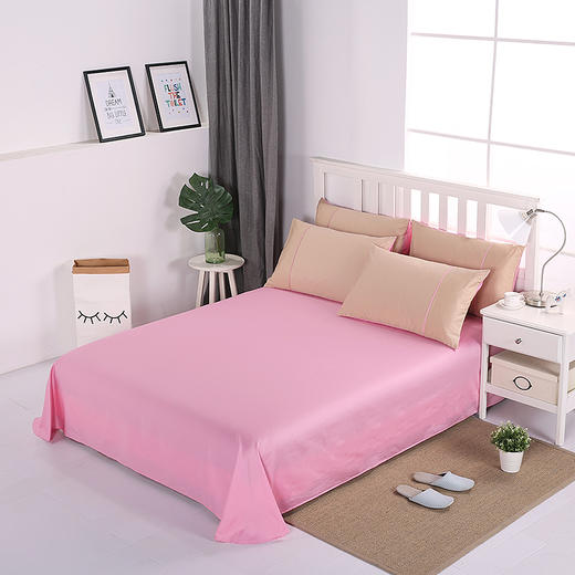 利路米40支纯棉贡缎特价款床笠浅驼色 商品图3