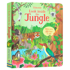 看里面系列 丛林 英文原版 Usborne Look Inside the Jungle 尤斯伯恩 儿童英语启蒙纸板翻翻书 早教科普绘本 英文版进口原版书籍