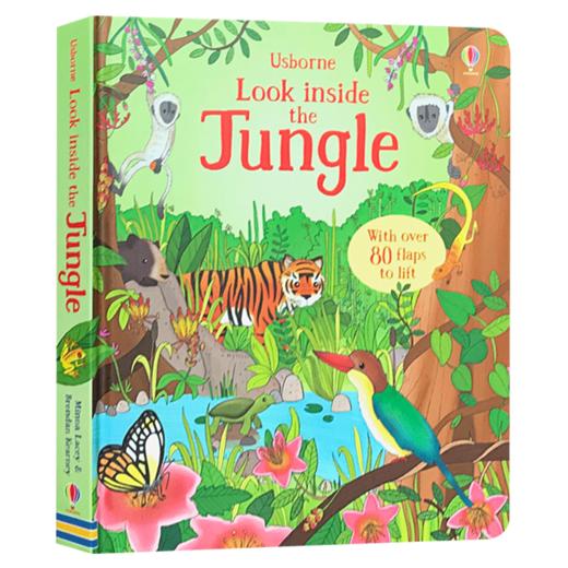 看里面系列 丛林 英文原版 Usborne Look Inside the Jungle 尤斯伯恩 儿童英语启蒙纸板翻翻书 早教科普绘本 英文版进口原版书籍 商品图0