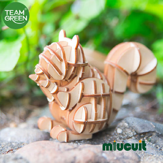 TeamGreen动物拼图立体3d模型积木拼装玩具益智手工diy生日礼物3D拼图立体拼图成人减压玩具便于随身携带 商品图1