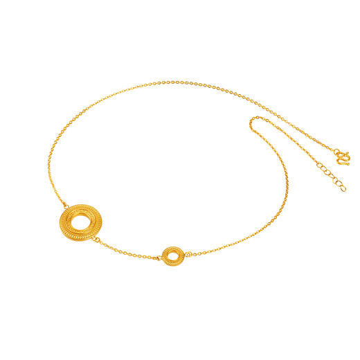 宫匠造办 十朝十美古玉金韵 宋·和合环黄金吊坠 商品图2