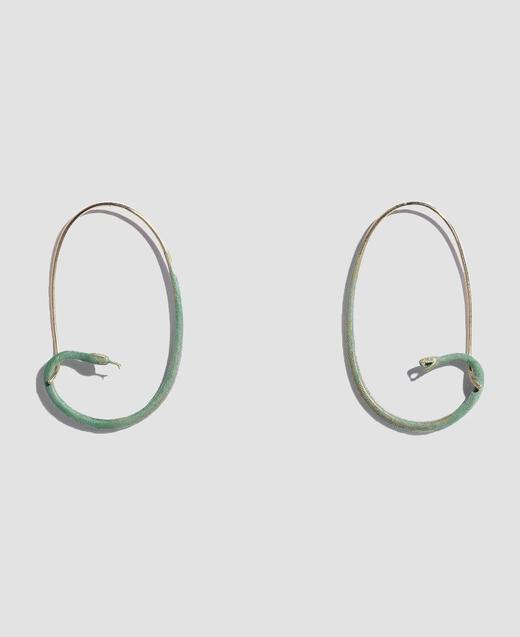 北京仓｜ROCKAH-Snakes Oval-青铜色 蛇形 耳环［瑞士设计师］ 商品图0