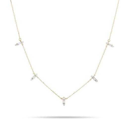 订购10周到｜Adina Reyter-Stack Baguette-五颗 钻石 项链［美国设计师］ 商品图2