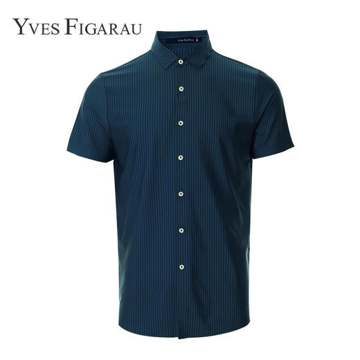 YvesFigarau伊夫·费嘉罗夏季新款商务休闲简约舒适透气短袖衬衫912423 商品图4
