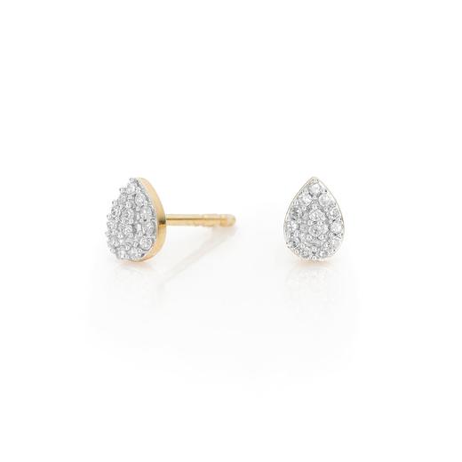 北京仓｜Adina Reyter-Solid Pavé-水滴 钻石 耳钉［美国设计师］ 商品图0