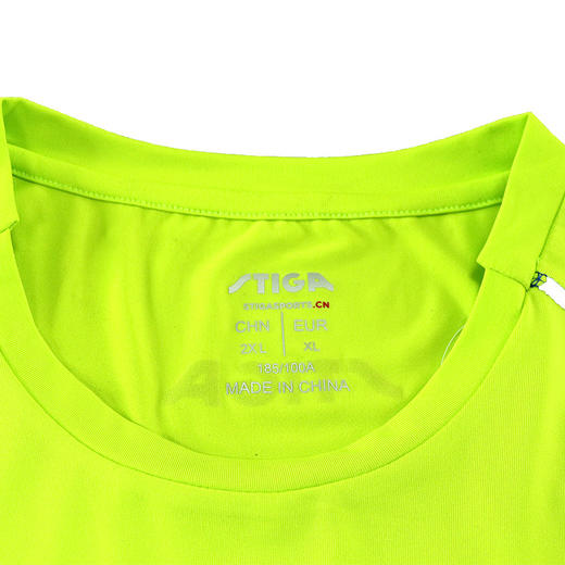 斯帝卡Stiga CA-56151 训练圆领T恤 荧光绿 透气排汗 轻薄运动之选 商品图1
