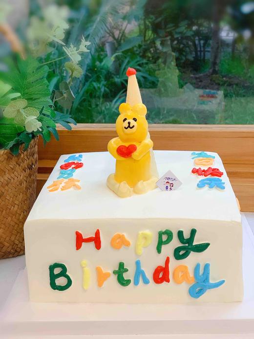 方形爱心熊奶油蛋糕 下单前请仔细阅读商品详情 商品图1