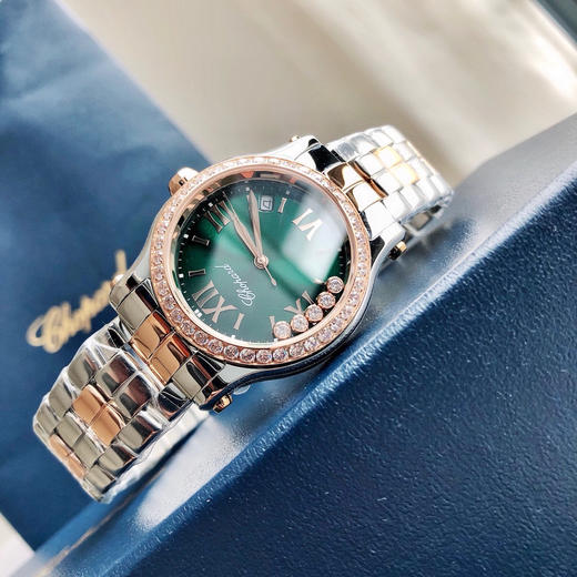 萧邦快乐钻系列石英腕表 
快乐钻（HAPPY DIAMONDS）表盘直径30mm 5钻！ 商品图5