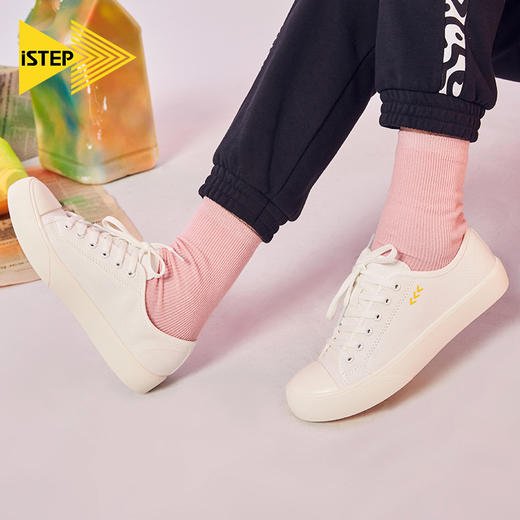 istep帆布鞋2023新款女鞋ulzzang百搭潮男女板鞋 商品图1