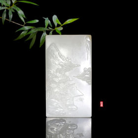 和田玉（白玉）籽料玉牌挂件  /88.85g