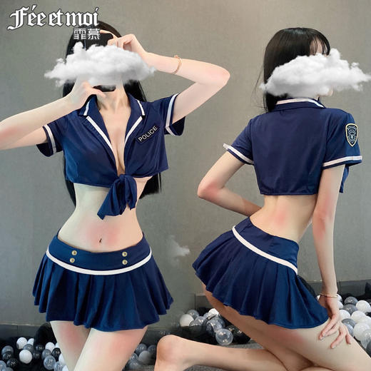 【情趣内衣】霏慕性感露腰警察扮演套装7045 商品图1