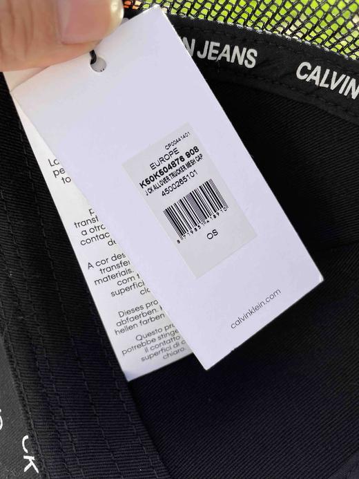 夏季透气CK字母男士黑色棒球帽 商品图4