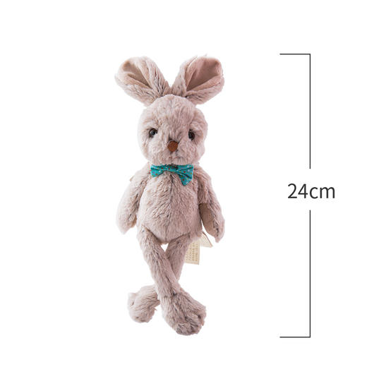 伽百利毛绒玩具/查德灰色短耳兔/24CM/W898礼物公仔陪伴玩偶 商品图3