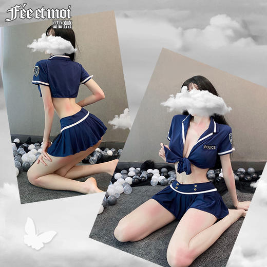 【情趣内衣】霏慕性感露腰警察扮演套装7045 商品图5