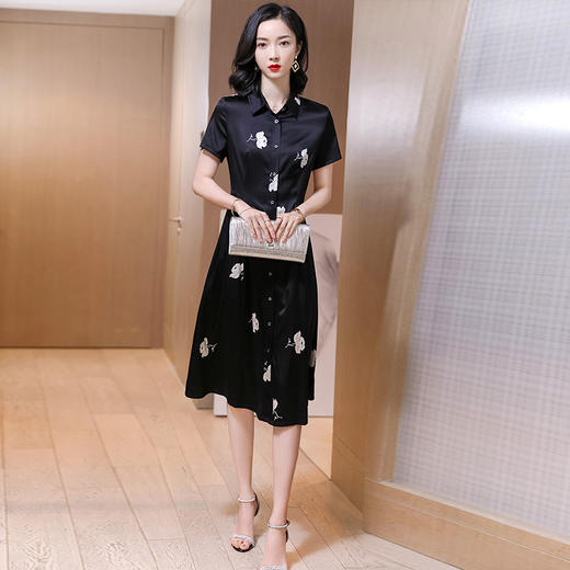 上海旗袍厂ASE-2331真丝连衣裙 商品图3