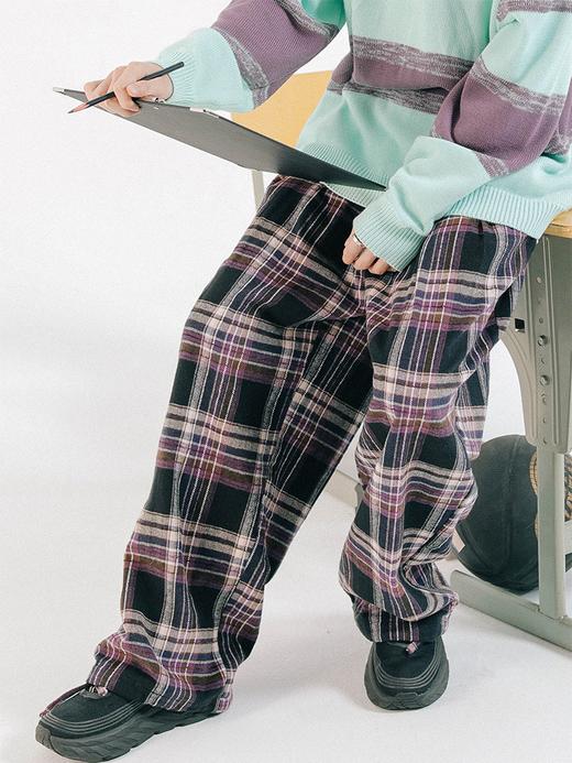 1997/1997261 复古垂感格纹休闲裤 商品图0