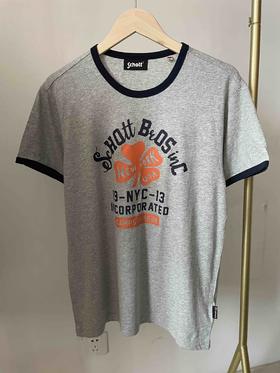 21新款美国百年机车皮衣品牌Schott NYC四叶草短袖T恤正品保真