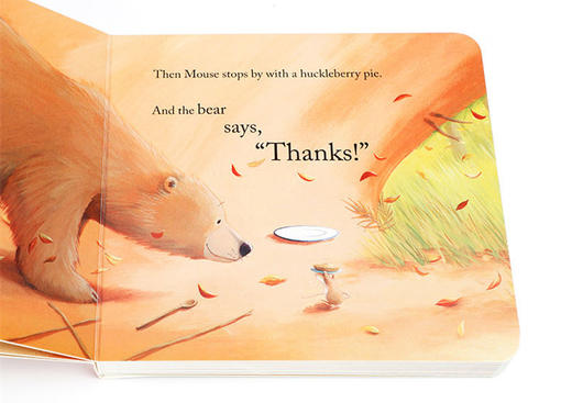 小熊说谢谢 英文原版 Bear Says Thanks 儿童英语启蒙纸板书 社交礼仪启蒙绘本 Karma Wilson 英文版进口原版书籍 商品图1