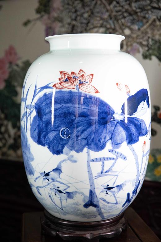 青花釉里红荷风 商品图1