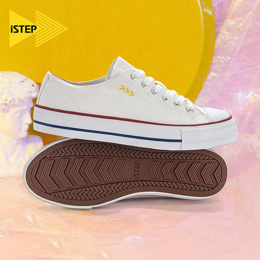 istep小白鞋2023新款女鞋低帮时尚百搭潮流学生情侣爆款帆布鞋男 商品图2