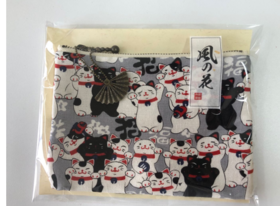 HUJI祤集Komon收纳包风の花好多招财猫