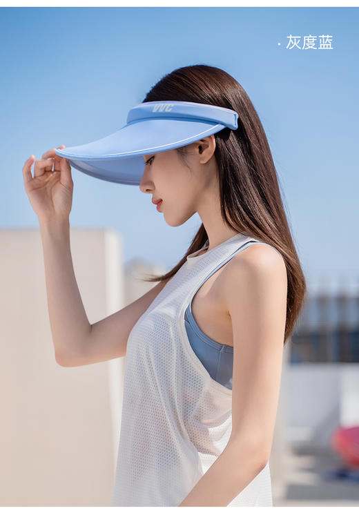 VVC防晒帽子夏季乐浮空顶帽遮脸防紫外线遮阳男女式 商品图2